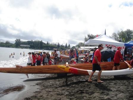 Crowds at Outrigger Races in Hilo